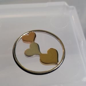 Large locket mixed metal insert